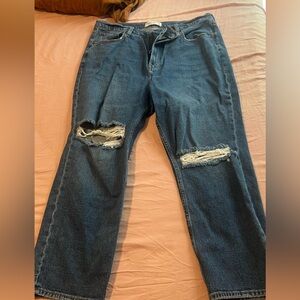 Abercrombie & fitch ultra high rise ankle straight jean 34/18s